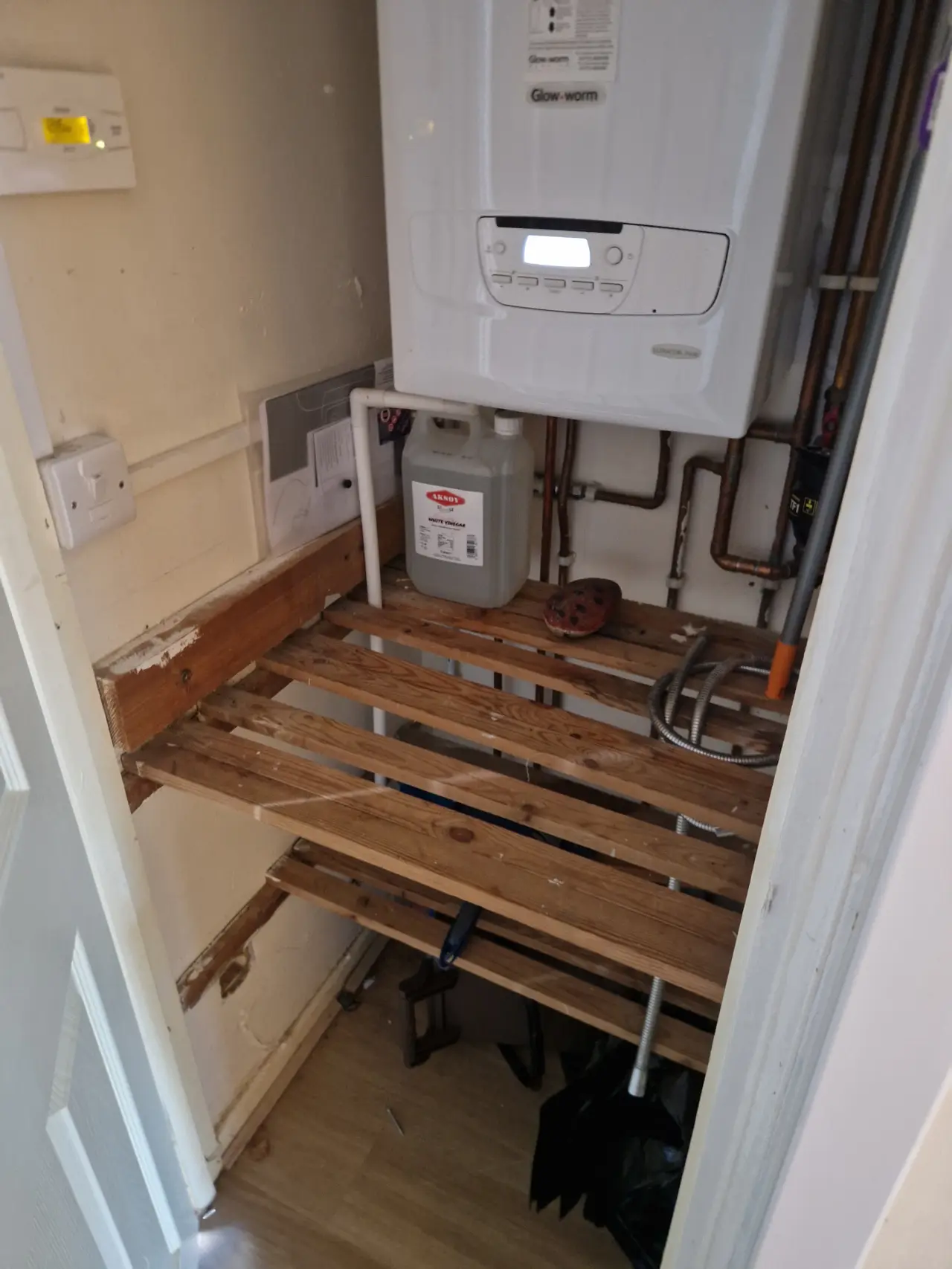 Boiler cupboard after clearance