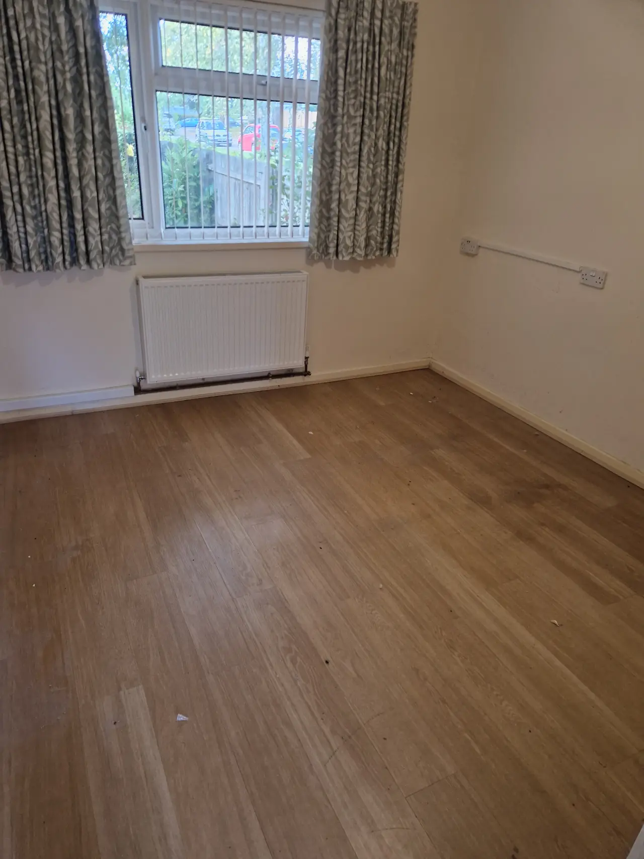Bedroom after clearance — empty and clean